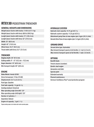 VERMEER RX130 TRACKED TRENCHING MACHINE Image 2